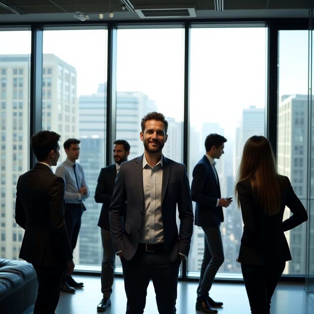 Equipo de FinConsultar en oficina moderna